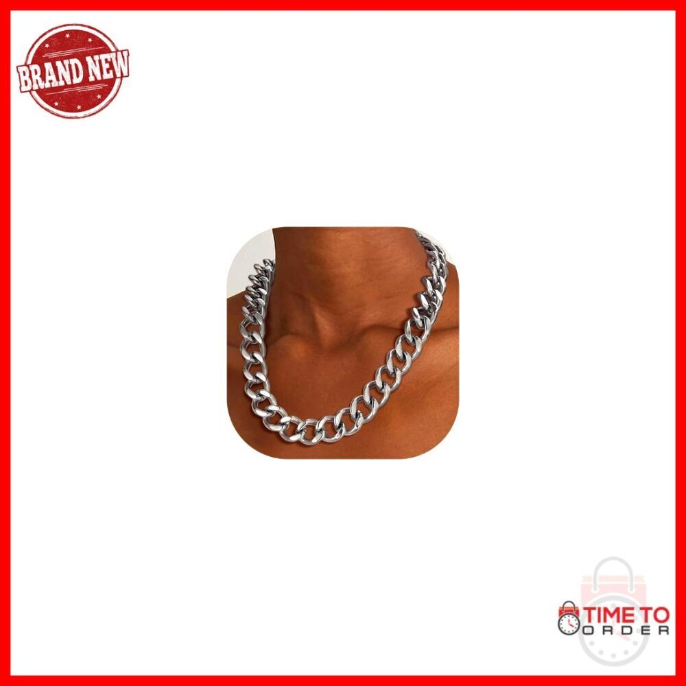 Stainless Steel Cuban Link Chain Necklace 12/16/20mm Width 18/20 Inch